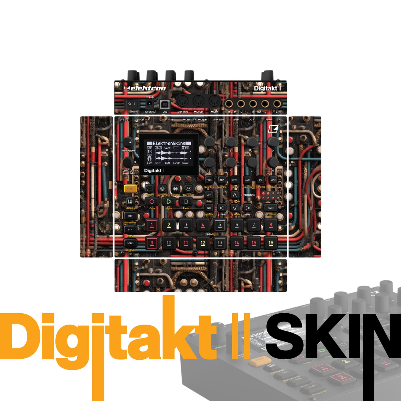 Analog Wire Lab vinyl skin for Elektron Digitakt II