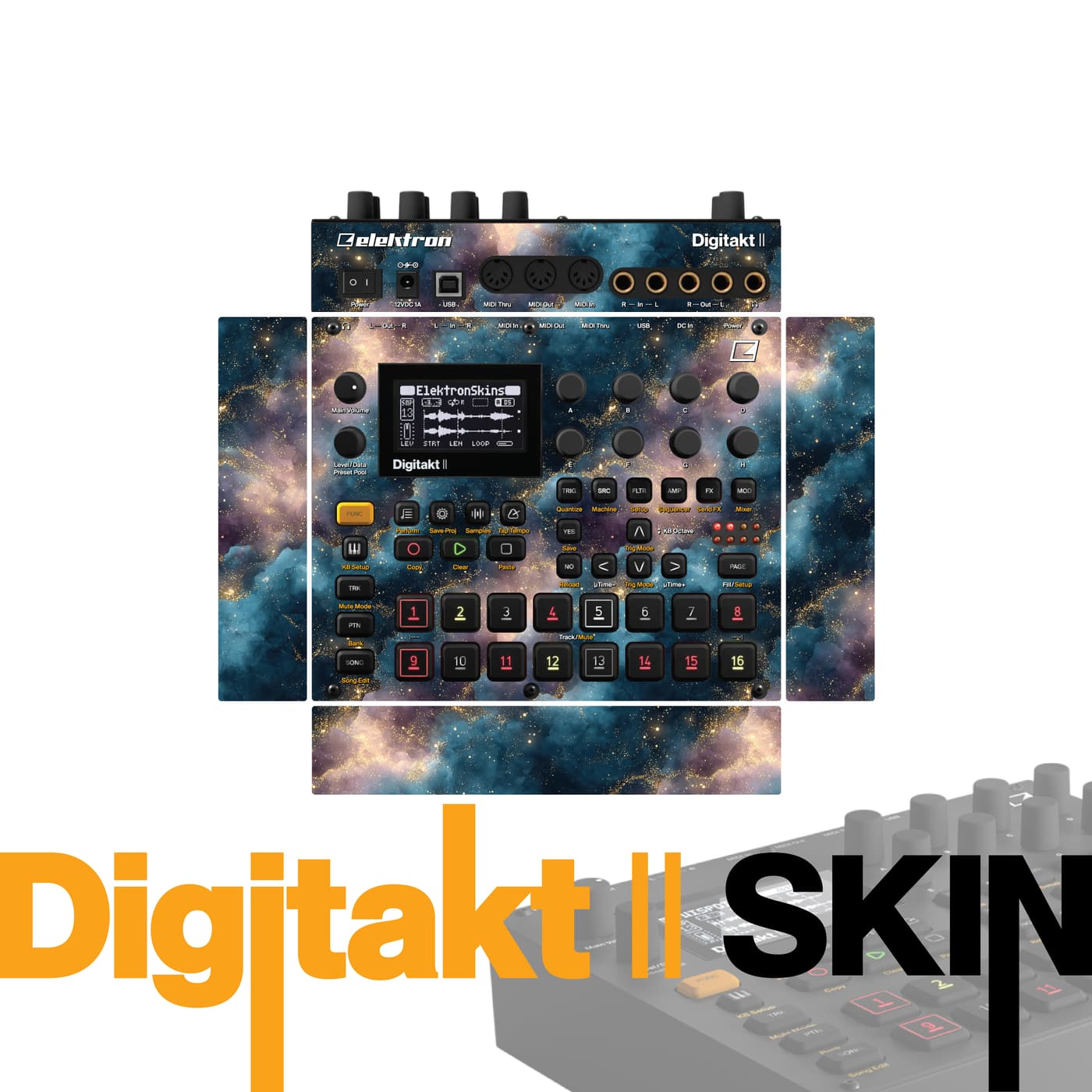 Celestial Cloud Dust vinyl skin for Elektron Digitakt II