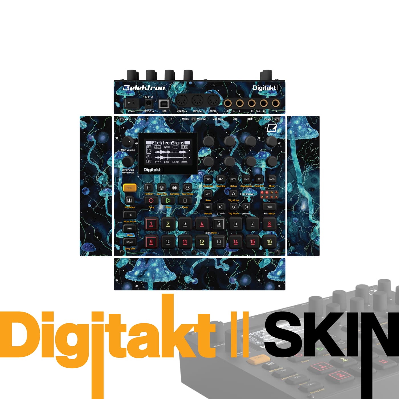 Deep Sea Jellyfish vinyl skin for Elektron Digitakt II