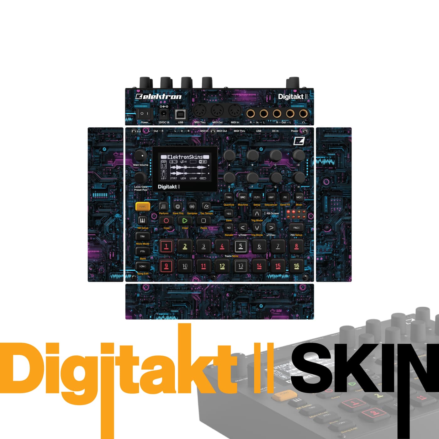 Digital Void vinyl skin for Elektron Digitakt II