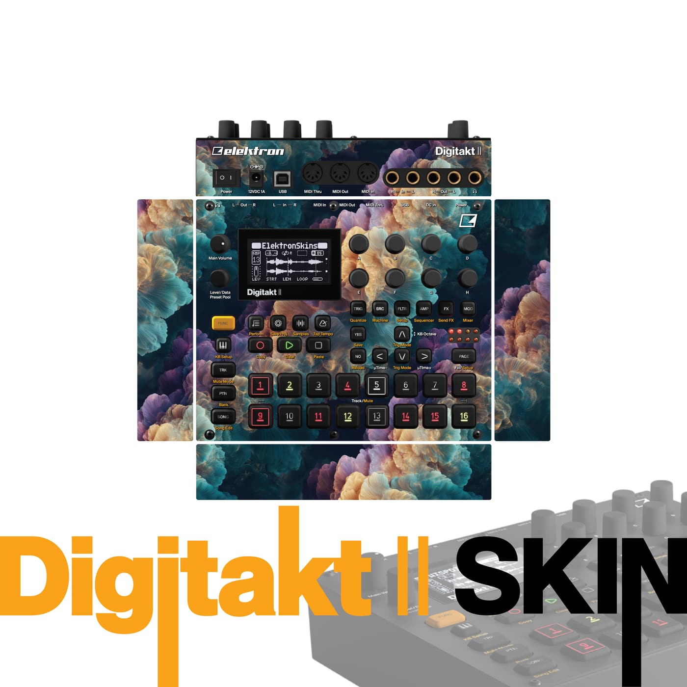 Dream Flower Cloud vinyl skin for Elektron Digitakt II
