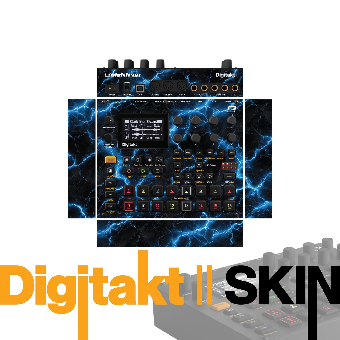Electric Strike vinyl skin for Elektron Digitakt II