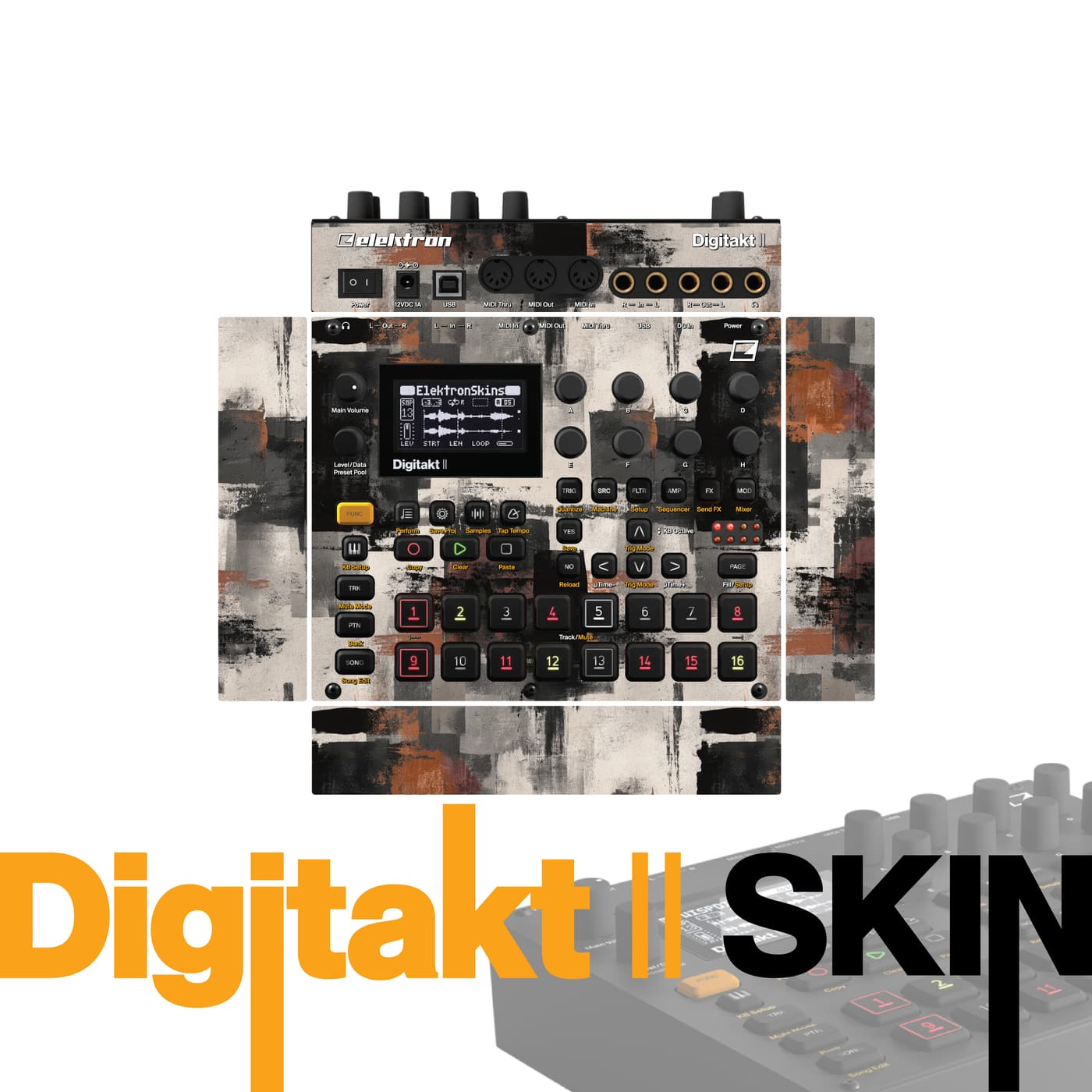 Grunge Core vinyl skin for Elektron Digitakt II