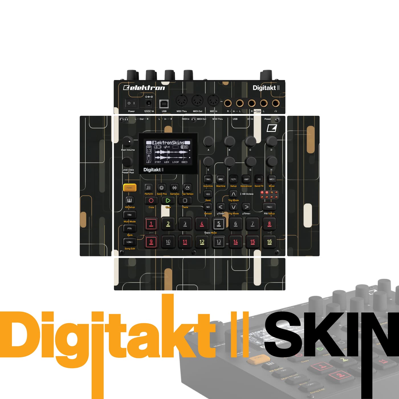 Minimal Void vinyl skin for Elektron Digitakt II