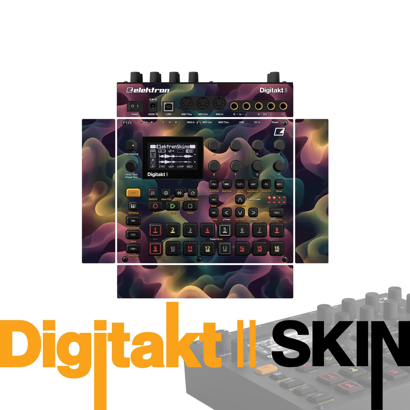 Soft Camo Flow vinyl skin for Elektron Digitakt II