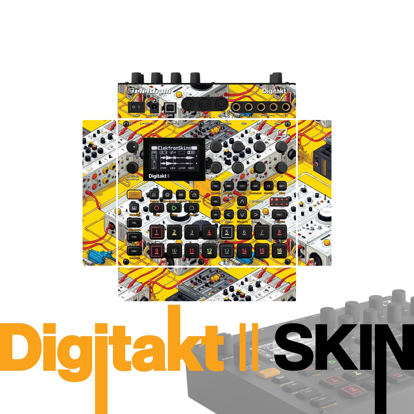 Sunshine Circuitry vinyl skin for Elektron Digitakt II